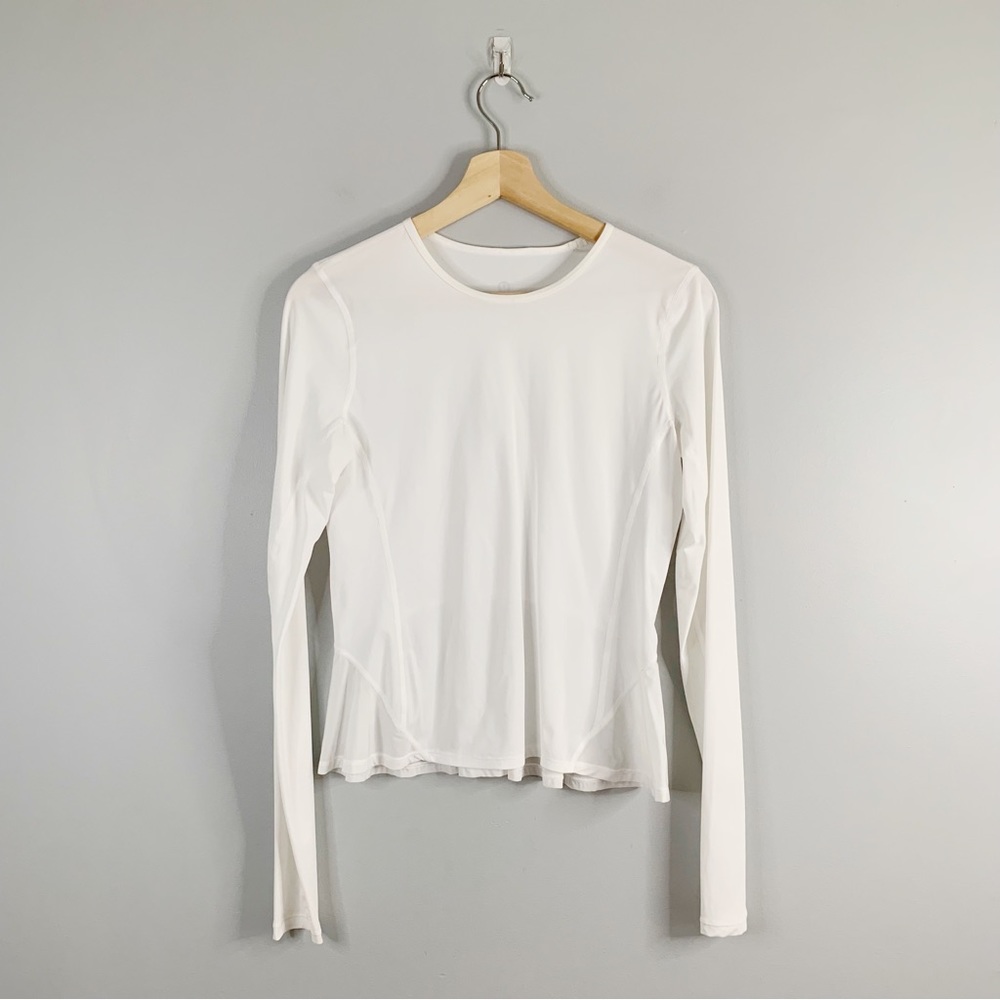 Lululemon Look Ahead Run Long Sleeve White Lightweight Top Shirt UV Protection 4